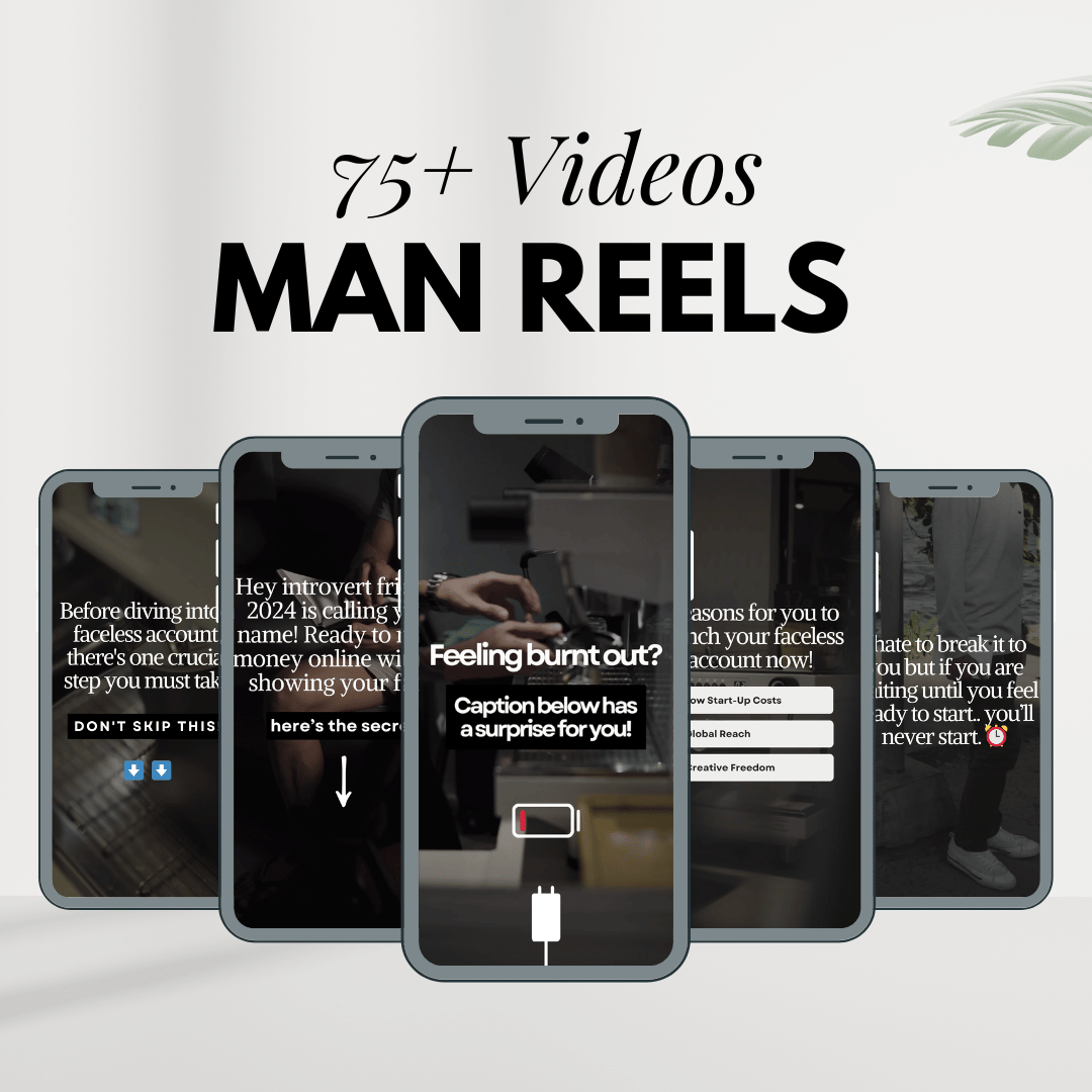 Men Reels Templates Bundle - 75+ Videos