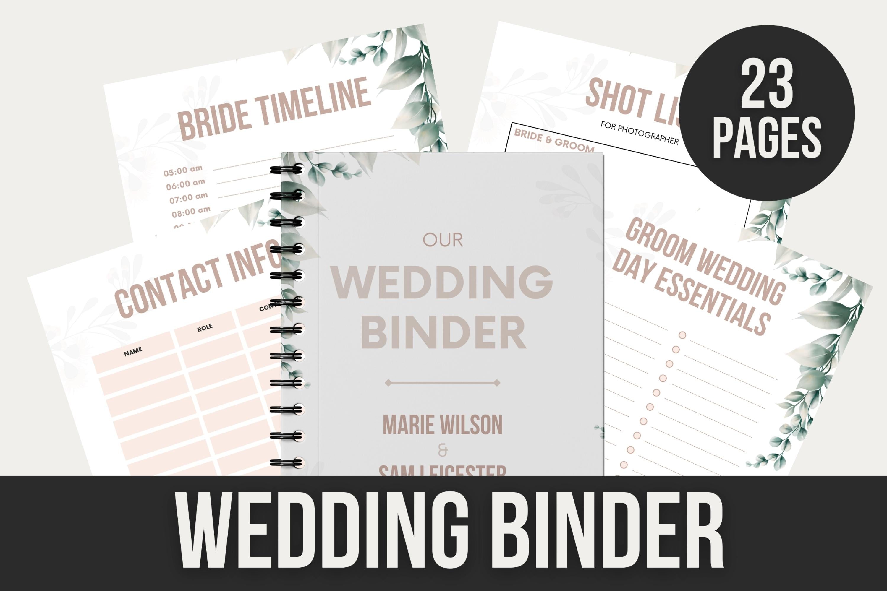 Wedding Binder - 23 Pages