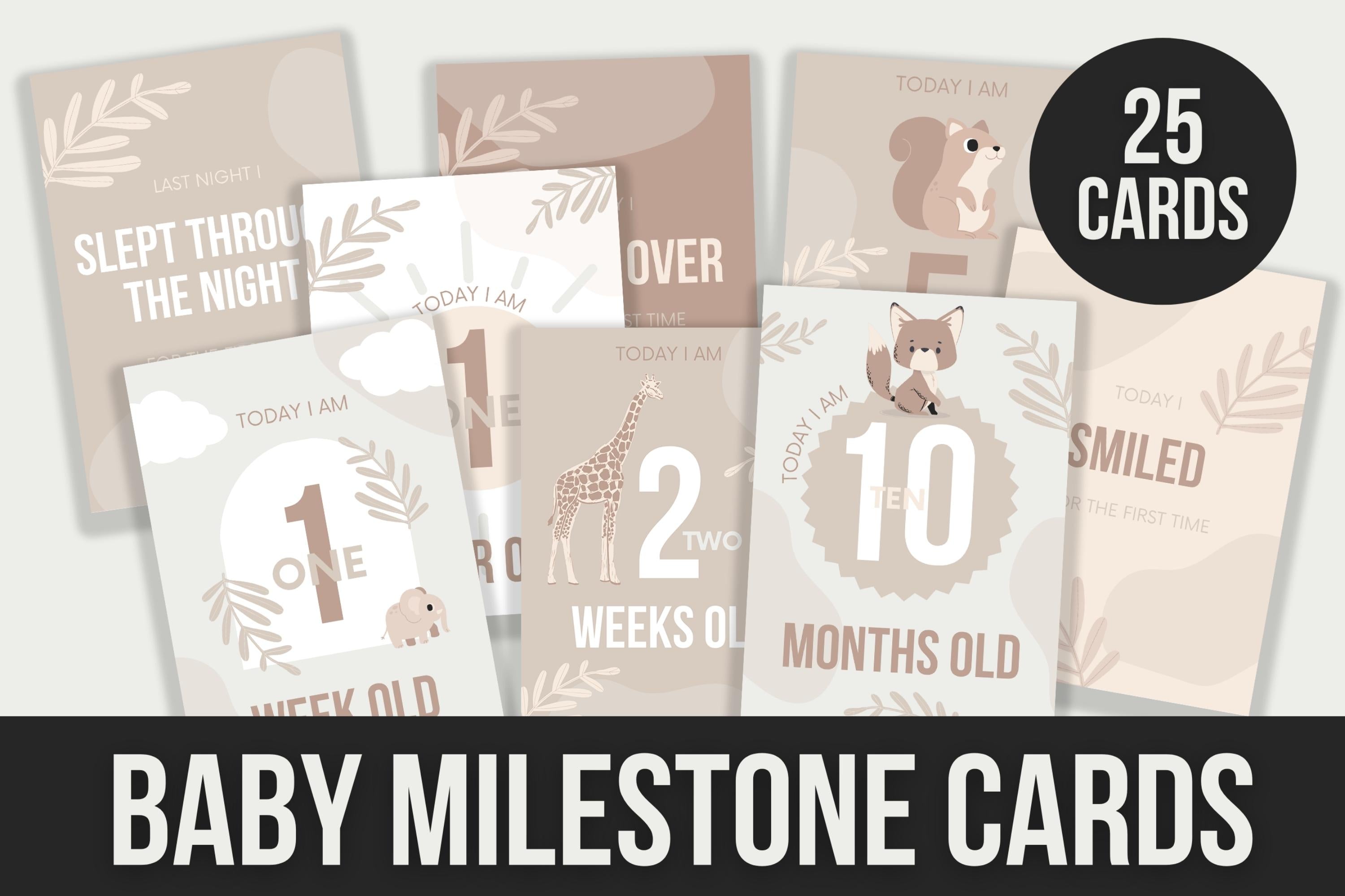 Baby Milestone Cards - 25 Cards