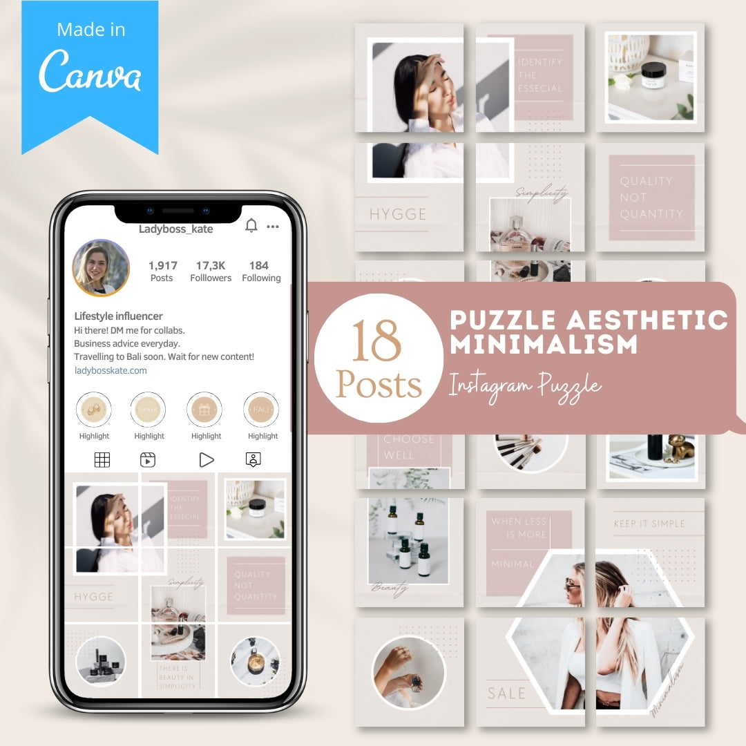 Puzzle Aesthetic Minimalism - Canva Templates