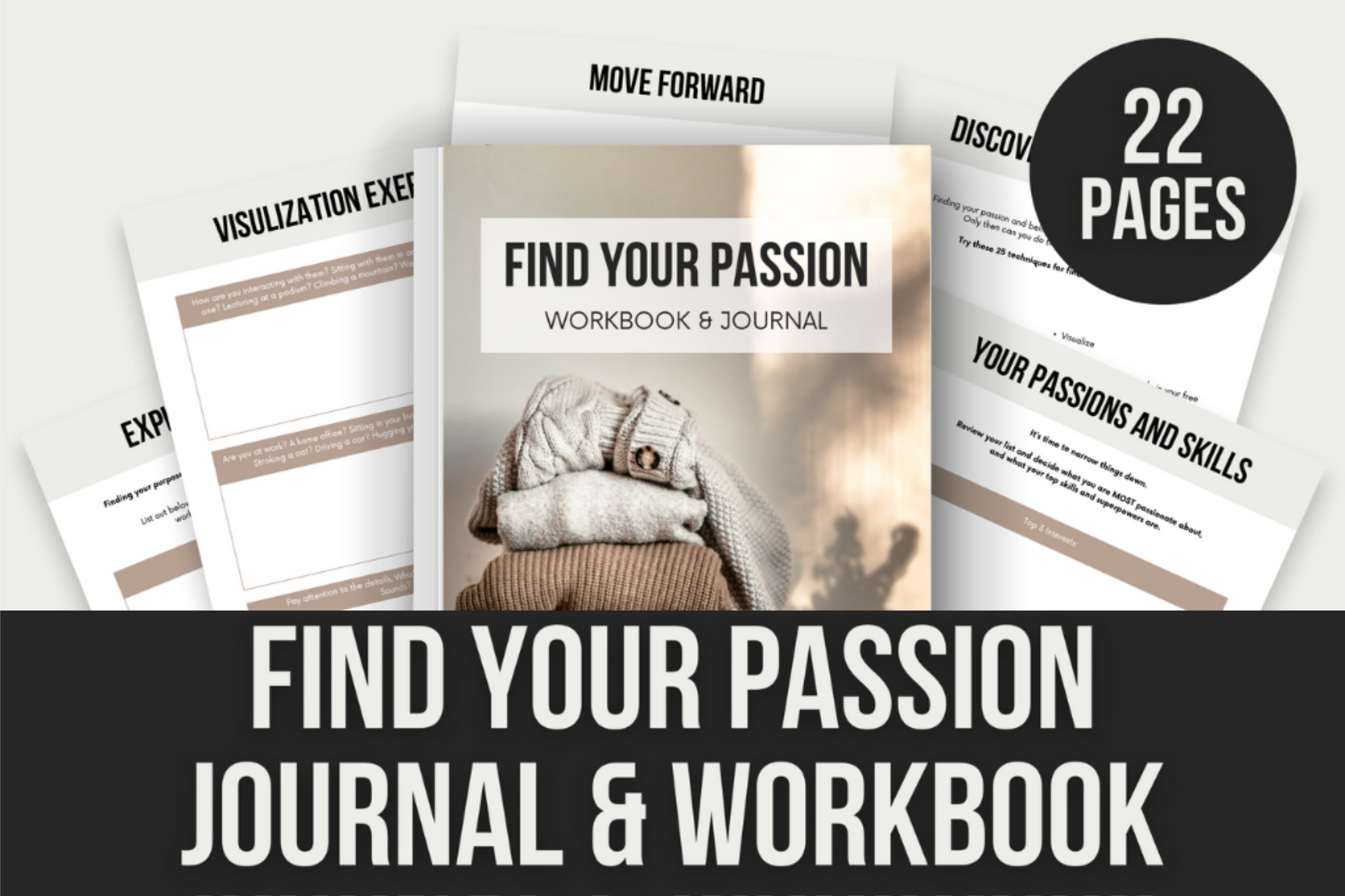 Find Your Passion Journal & Workbook - 22 Pages