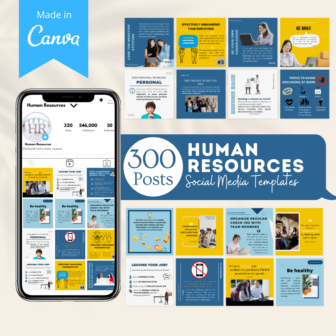 300 Human Resources Posts - Social Media Marketing – Viralcontent.design