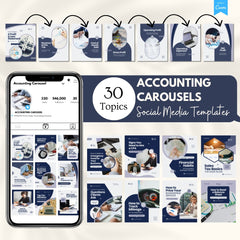 Accounting Carousels Bundle - 30 Done-For-You Topics