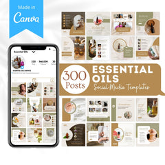 300 Essential Oils Posts -  Social Media Templates