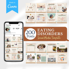 200 Eating Disorders Posts - Social Media Templates