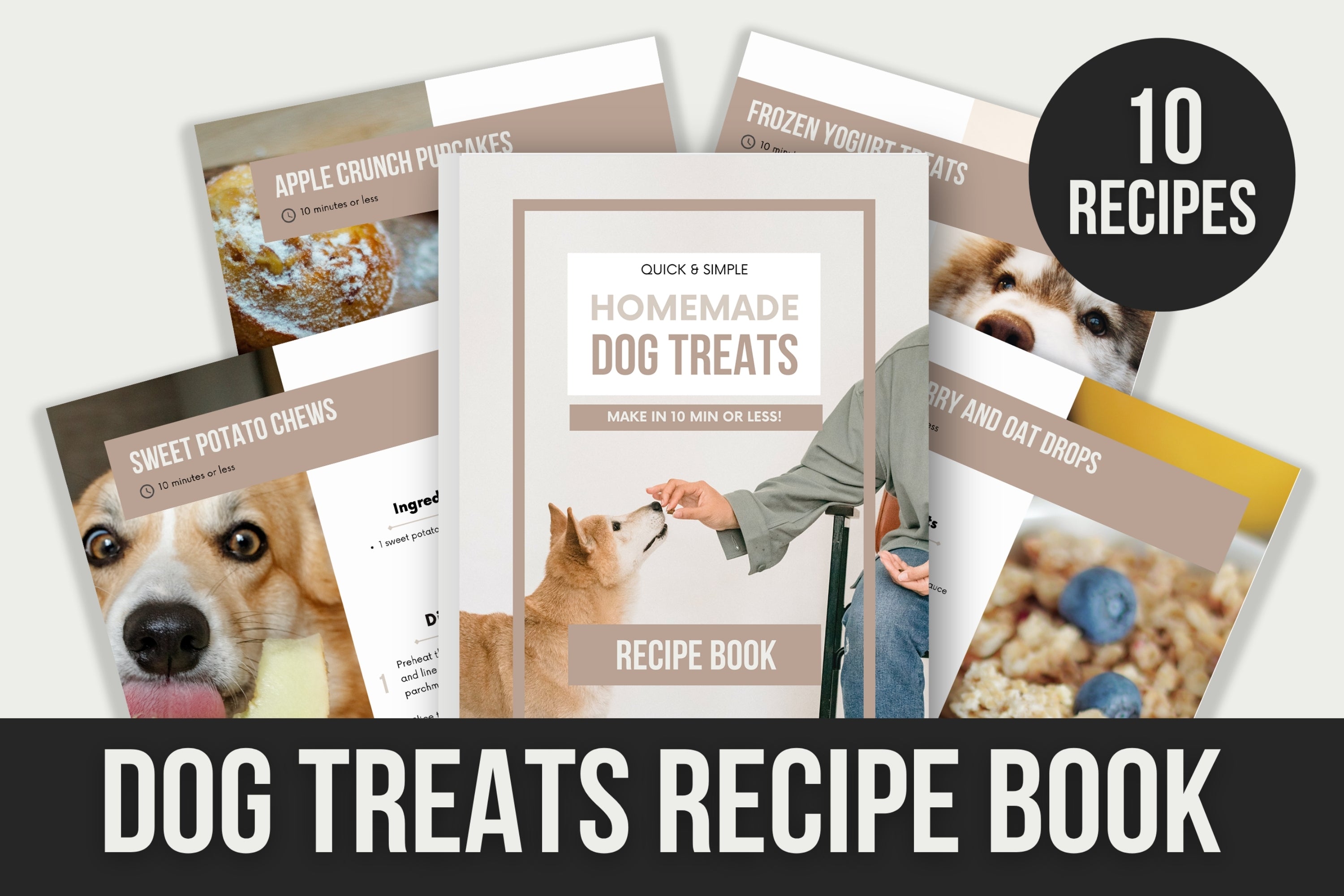 Dog treats recipe book - 12 Pages