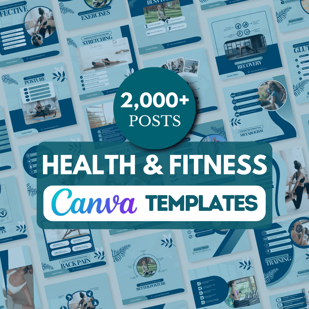 2000+ Fitness, Nutrition & Health Bundle - Social Media Templates