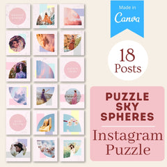 Puzzle Sky Spheres - Canva Templates