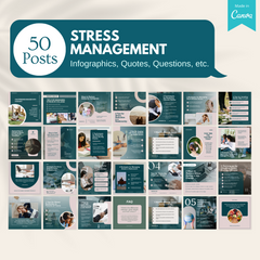 50 Stress Management - Social Media Templates