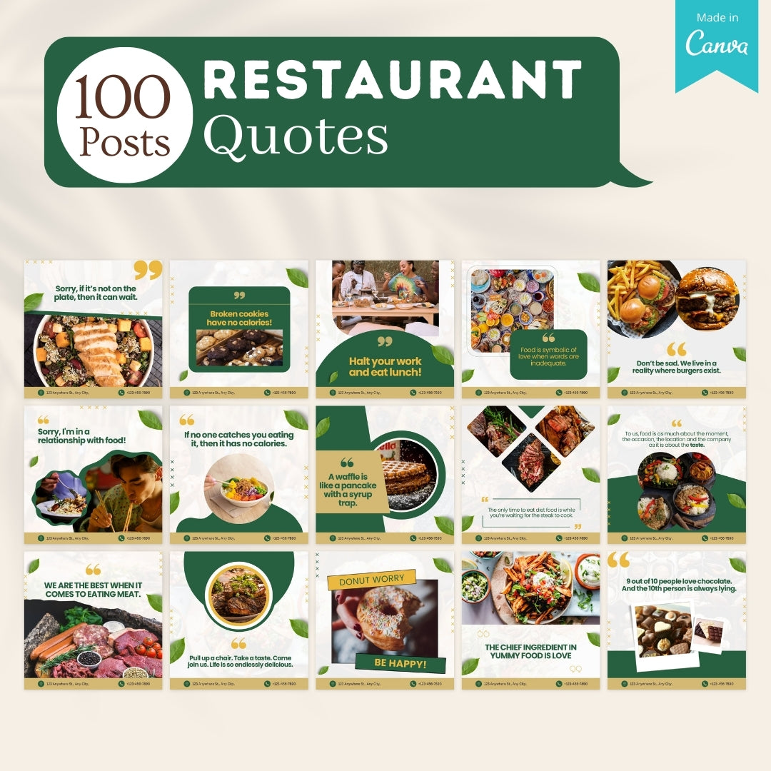 420 Restaurant Posts - Social Media Templates