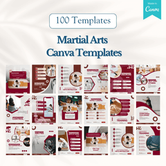 100 Martial Arts Canva Templates