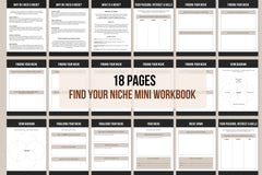 Find Your Niche Mini Workbook - 18 Pages