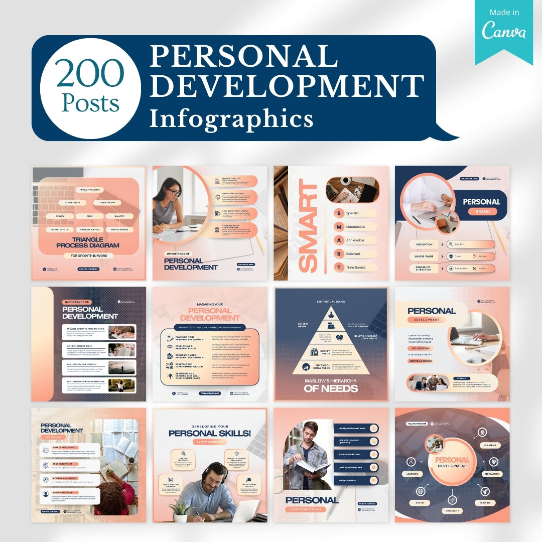 Personal Development Bundle -Social Media Templates – Viralcontent.design