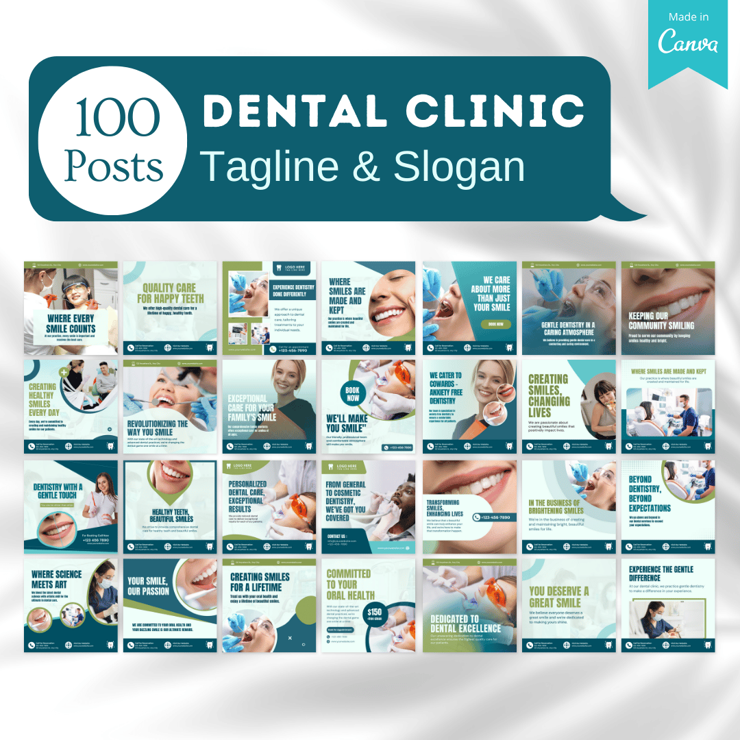 450 Dental Clinic Posts - Social Media Templates