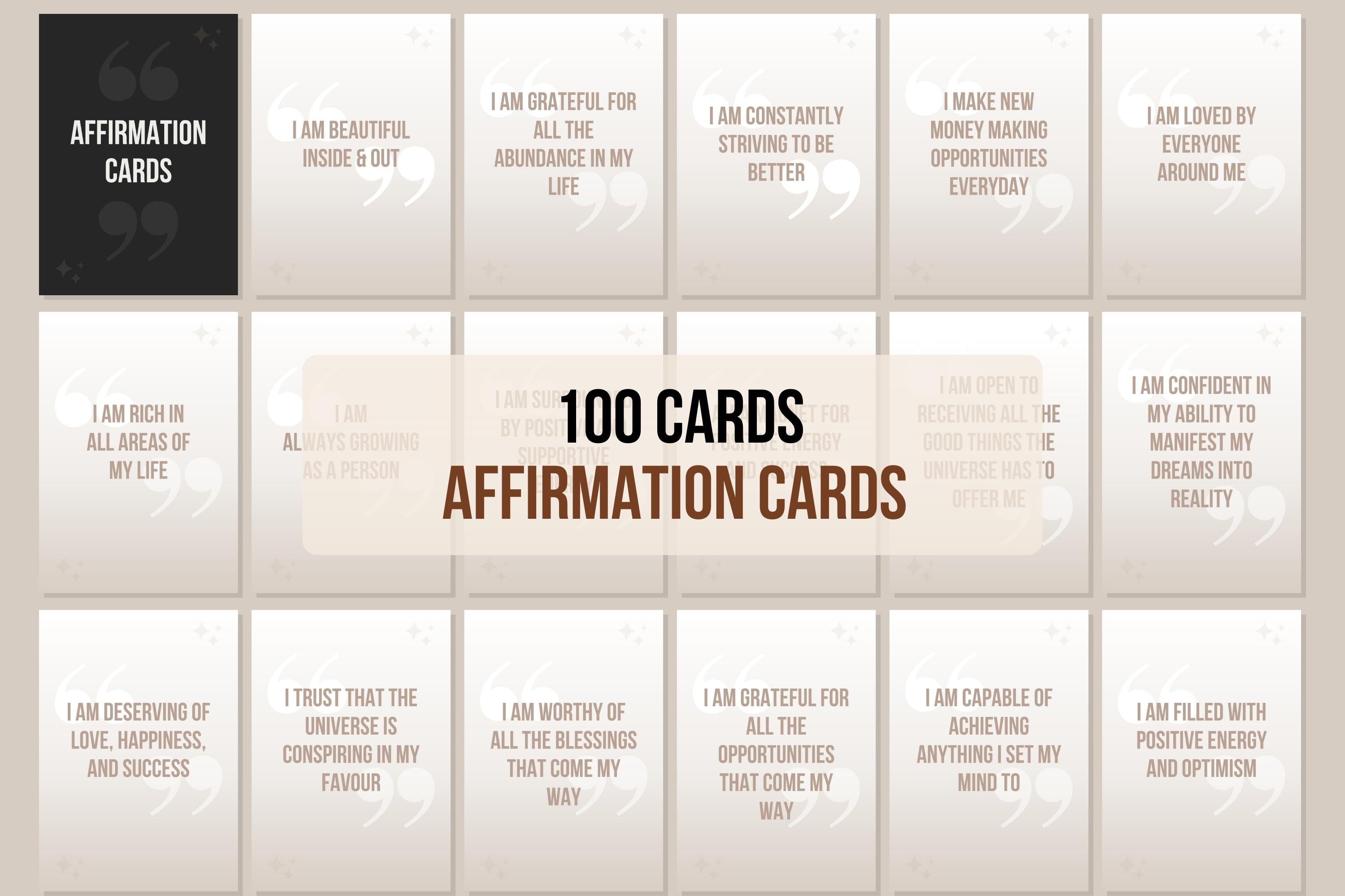 Affirmation Cards - 100 Cards