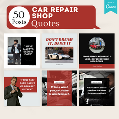 200 Car Repair Shop Posts - Social Media Templates