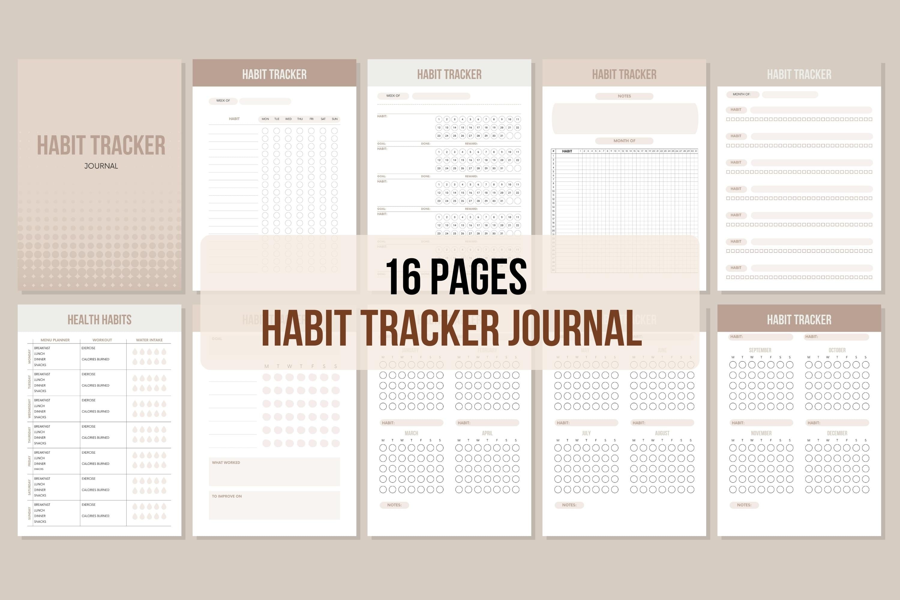 Habit Tracker Journal - 16 Pages