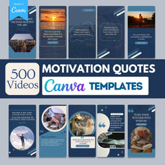 500 Motivation Quotes - Canva Video Templates