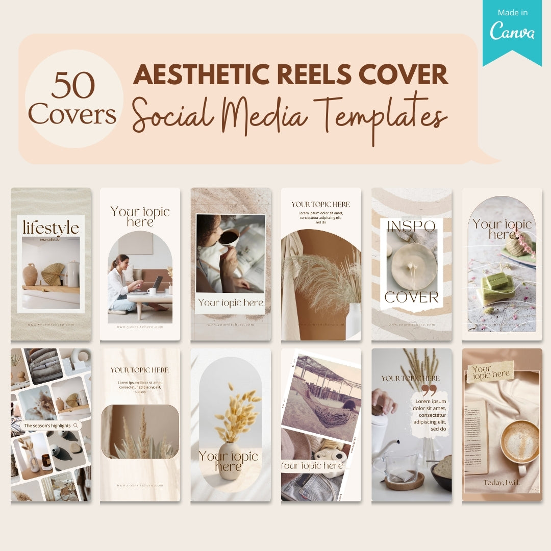 Aesthetic Reel Covers - 50 Templates