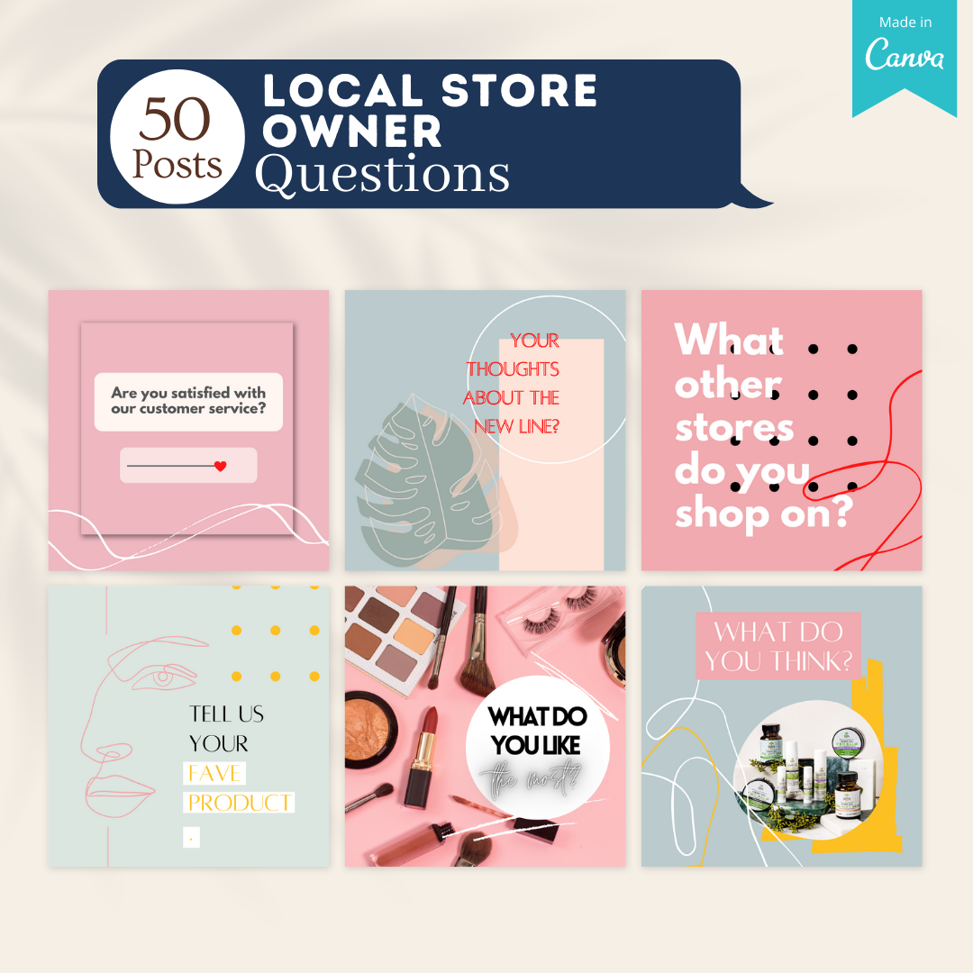 200 Local Store Owner Posts -  Social Media Templates