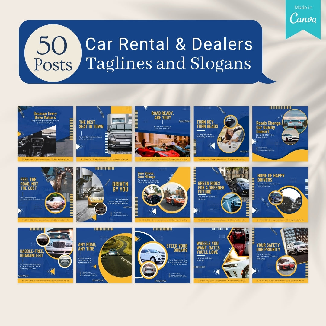 Dealears Posts 500 Car Rentals & Dealers Posts - Social Media Templates – Viralcontent ...