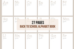 Back To School Alphabet Book - 27 Pages