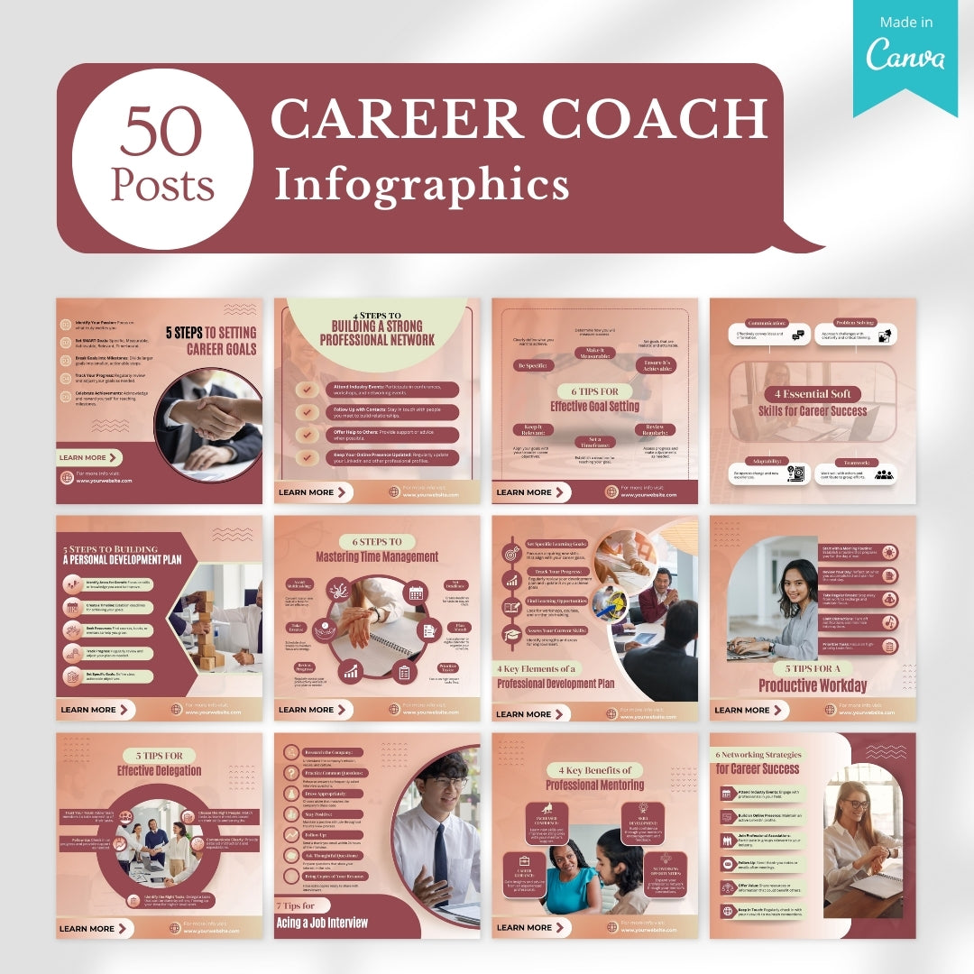 200 Career Coach Canva Templates