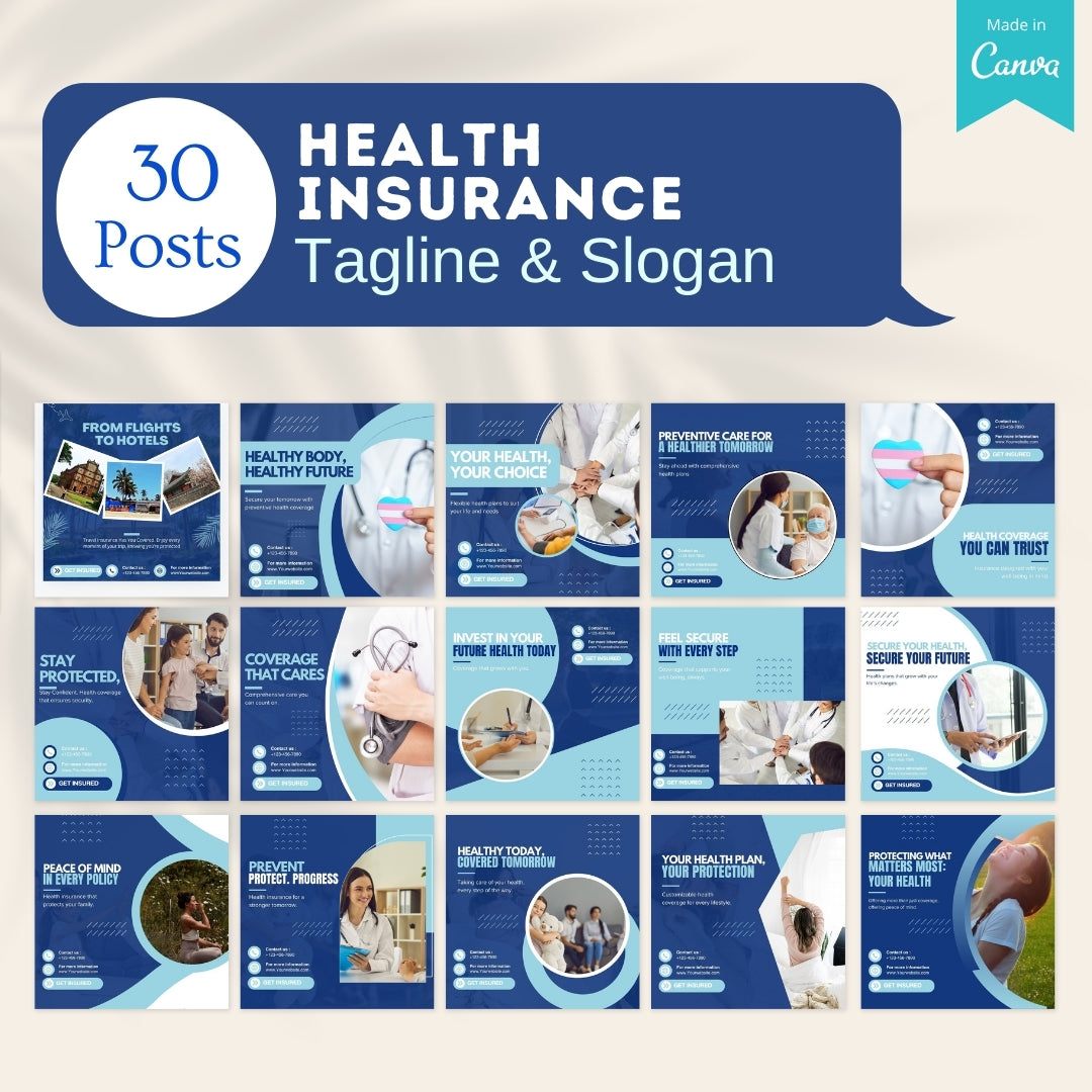 220 Health Insurance Canva Templates