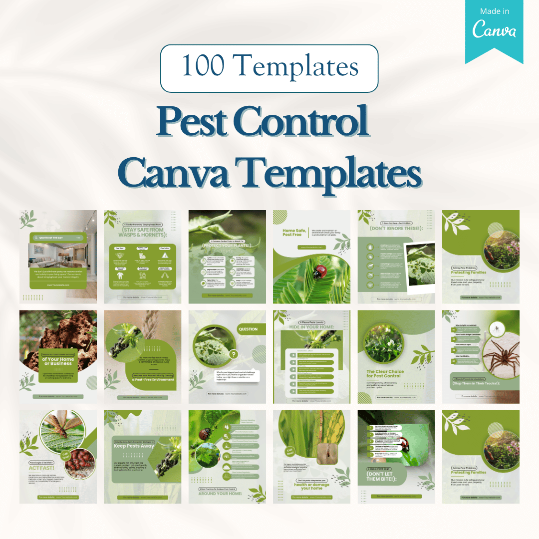 100 Pest Control Canva Templates