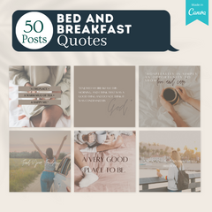 200 Bed and Breakfast Posts - Social Media Canva Templates