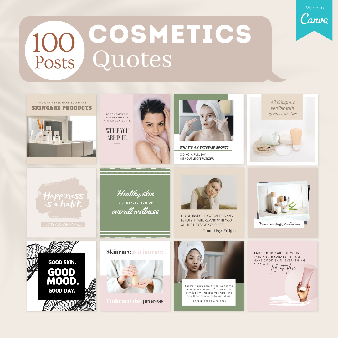 300 Cosmetics Posts -  Social Media Templates