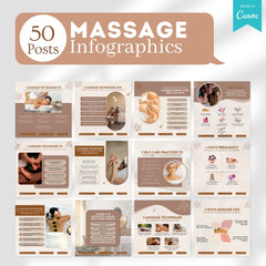 500 Massage Center  - Social Media Canva Templates