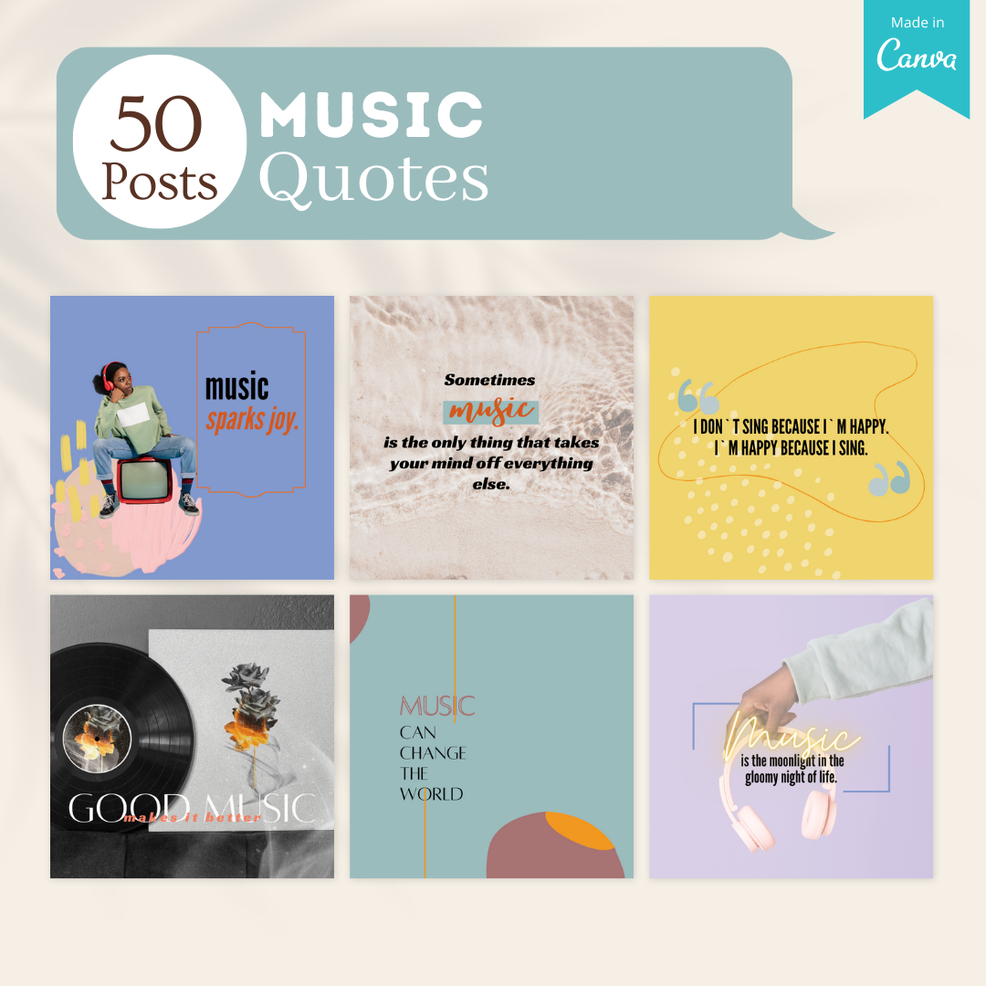 Live Music Posts 200 Music Posts - Social Media Templates – Viralcontent.design