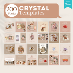 200 Crystal Posts - Social Media Canva Templates