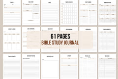 Bible Study Journal - 61 Pages