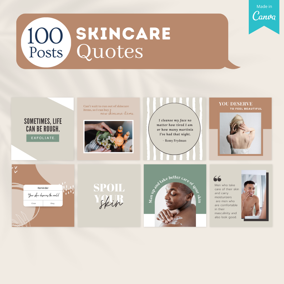 15 Luxury Skincare Editable factory Templates I Luxury Skincare Brands I IG Luxury Skincare I Medspa Templates I Editable Canva Templates