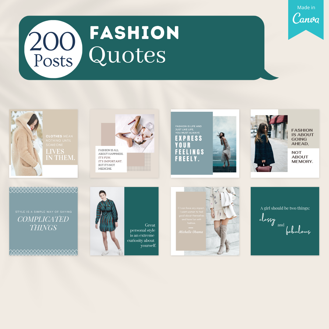 400 Fashion Posts - Social Media Canva Templates