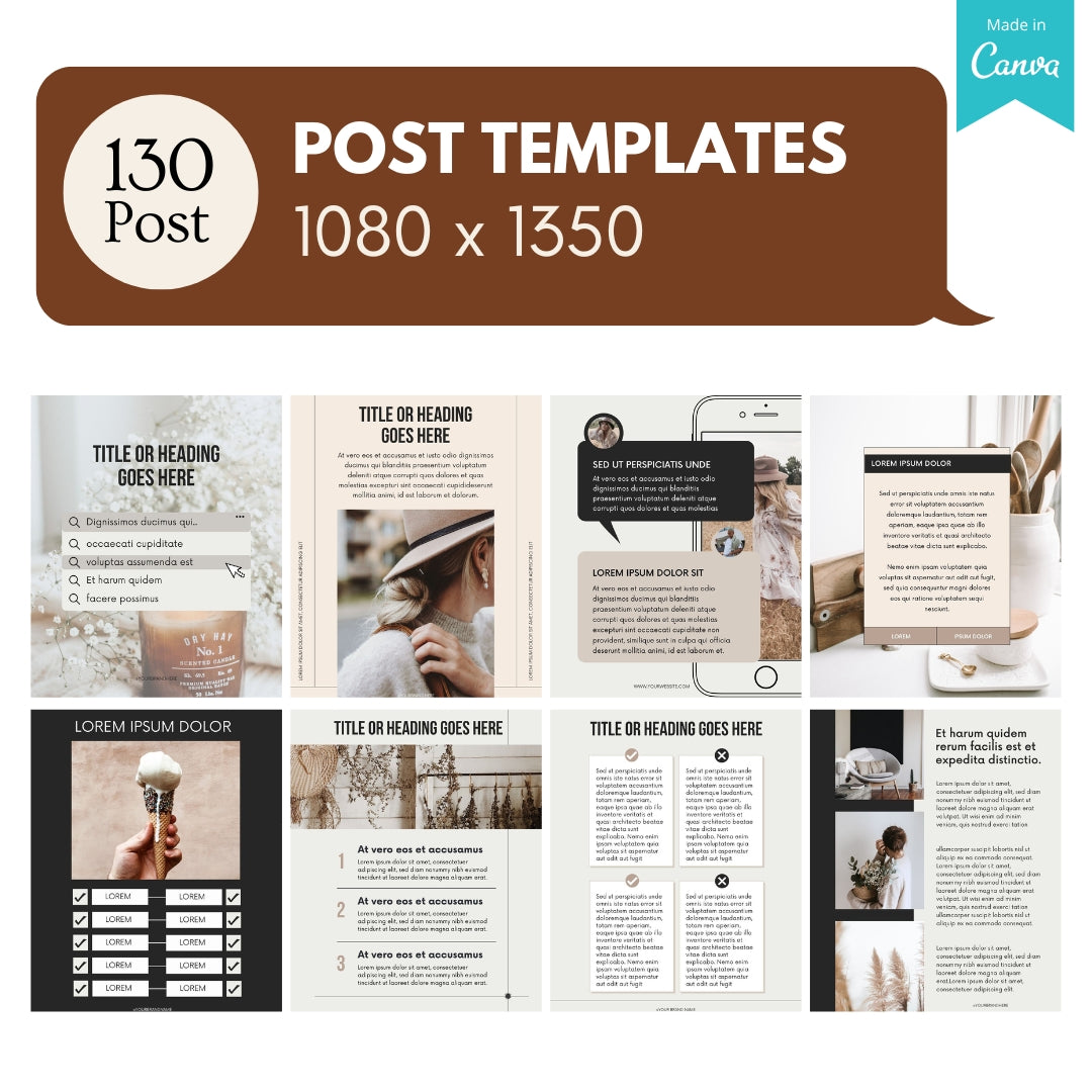 130 Instagram Post Canva Templates