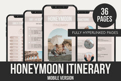 Honeymoon Itinerary Template - 36 Pages