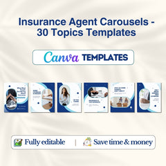 Insurance Agent Carousels Bundle - 30 Done-For-You Topics