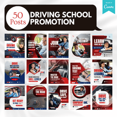 70 Driving School Promotion Canva Templates