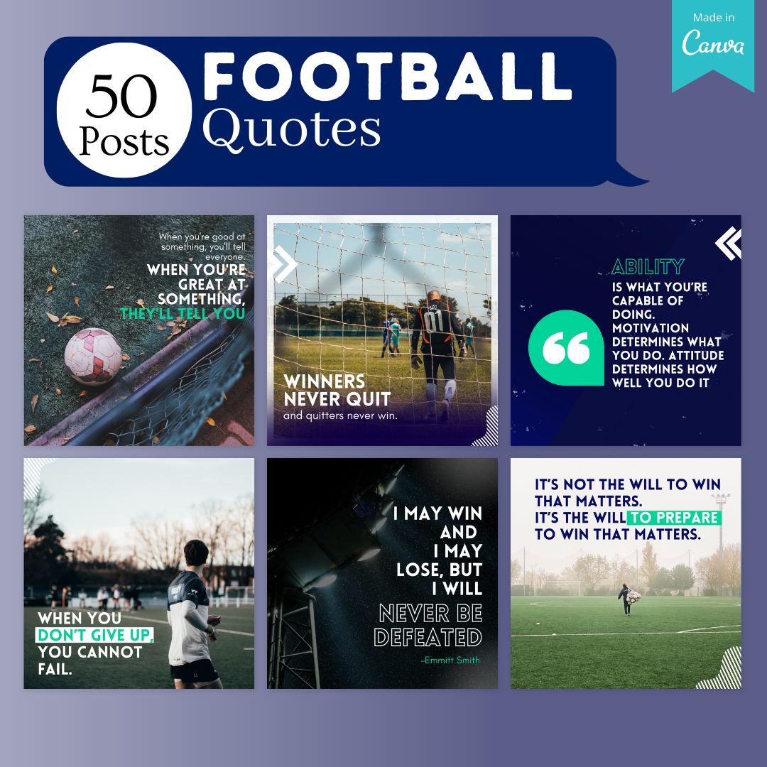 200 Football Coach Posts - Social Media Templates