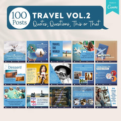 160 Travel Posts (vol. 2) -Social Media Templates