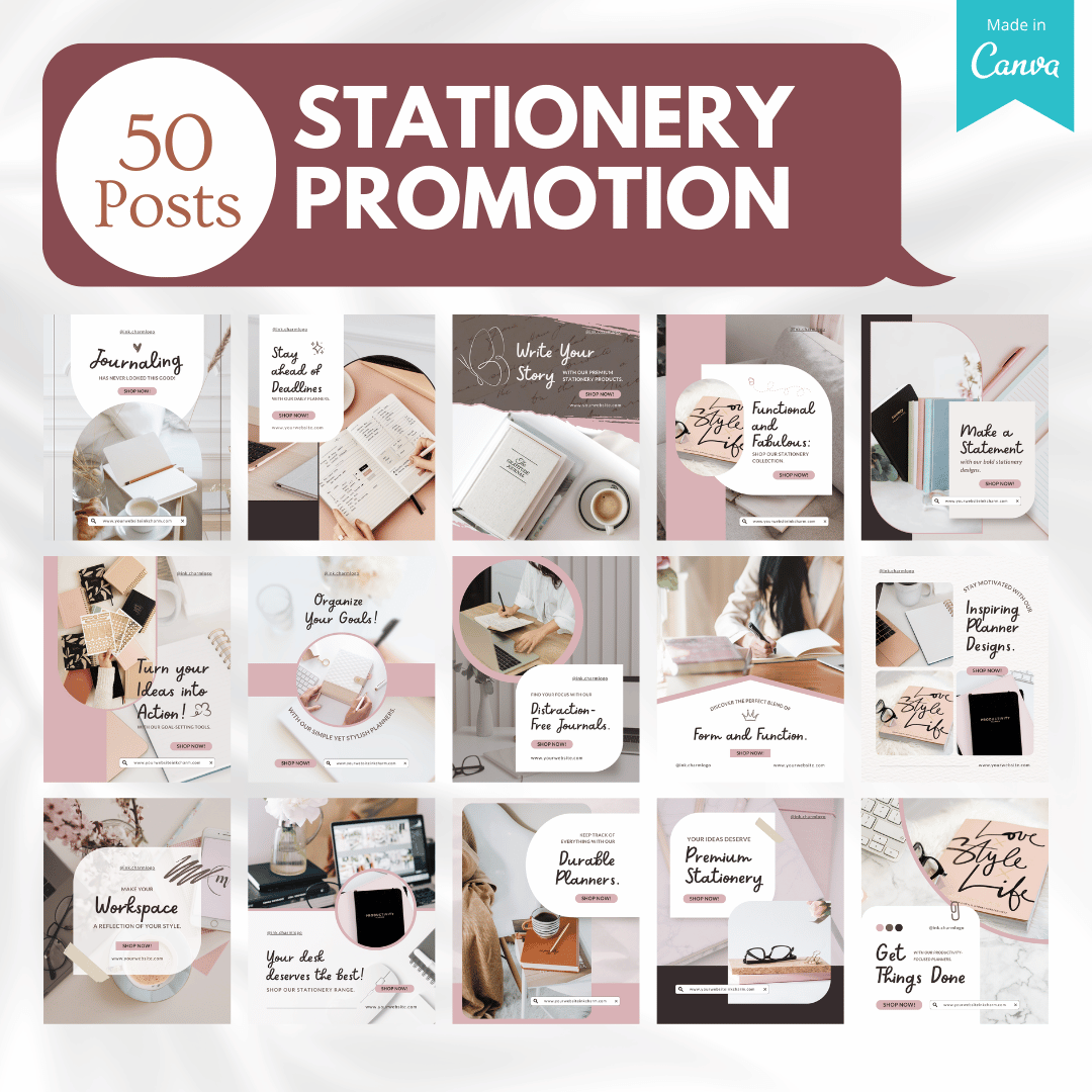 70 Stationery Promotion Canva Templates