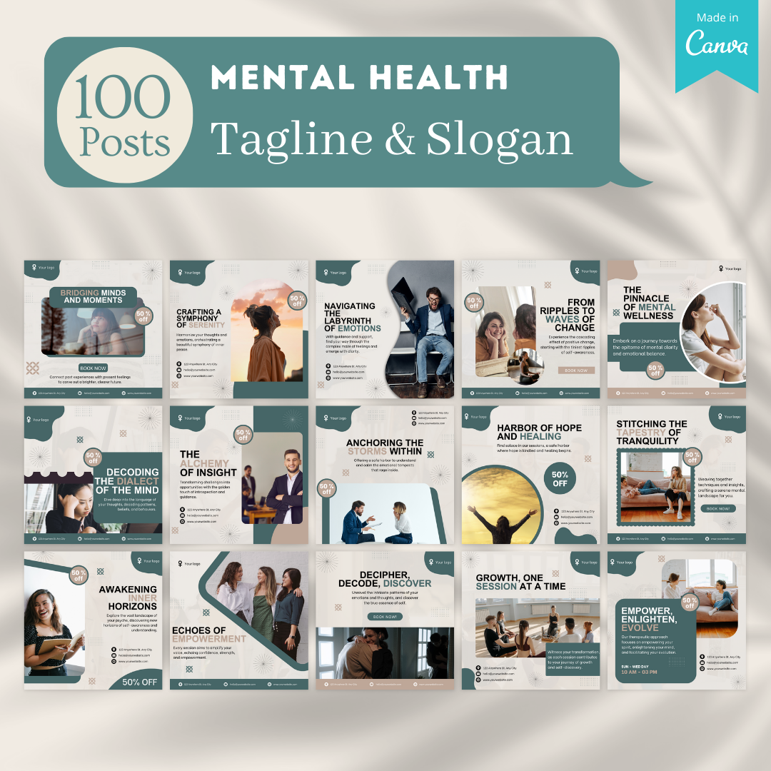 300 Mental Health (Vol.2) - Social Media Templates