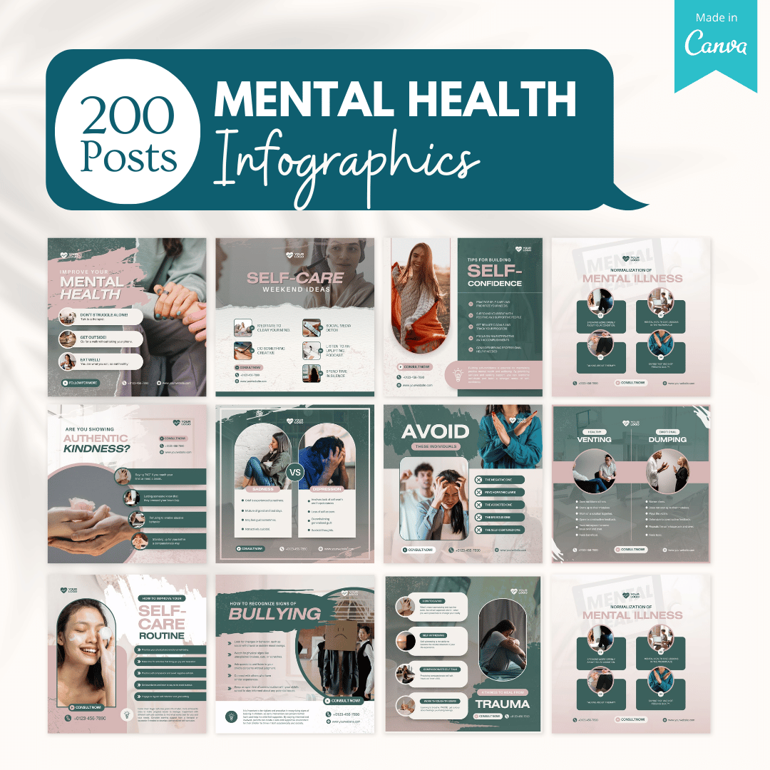 Mental Health Bundle - Social Media Templates