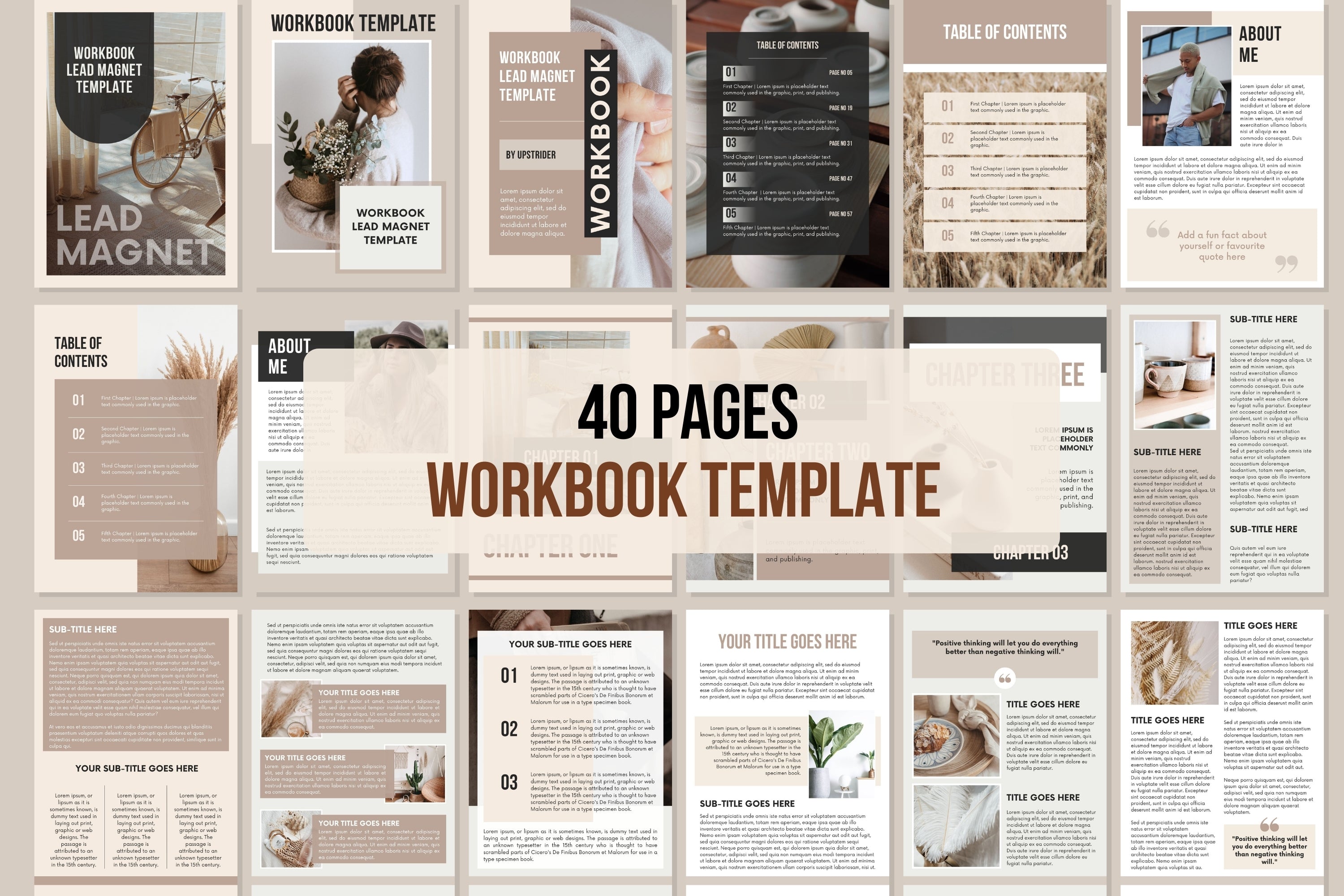 Workbook Template - 40 Pages