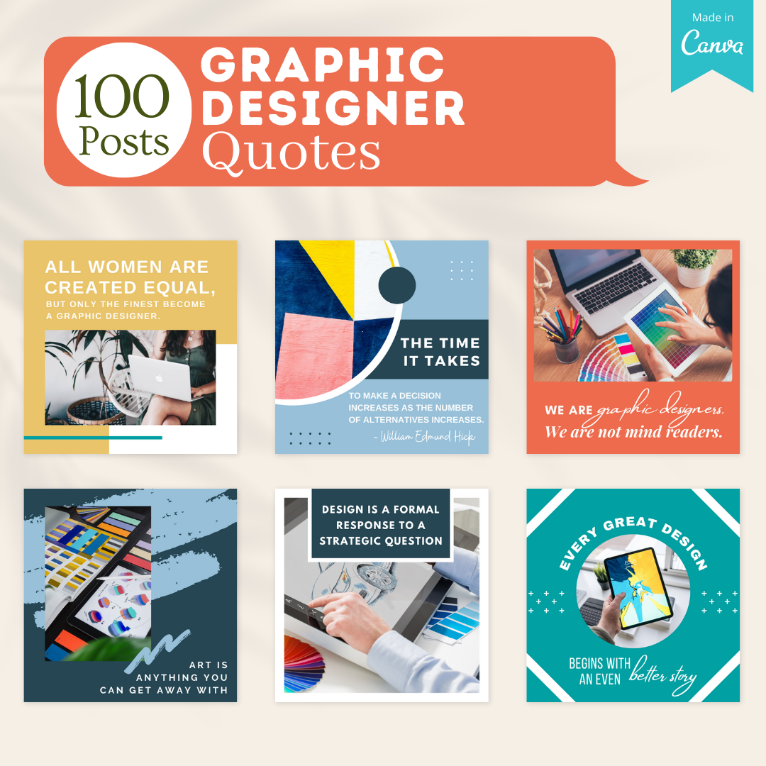 300 Graphic Designer Posts - Social Media Templates