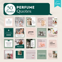 200 Perfume Posts -  Social Media Canva Templates