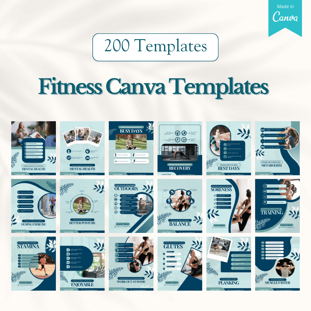 2000+ Fitness, Nutrition & Health Bundle - Social Media Templates